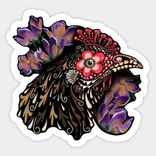 Sugar skull chicken Sticker